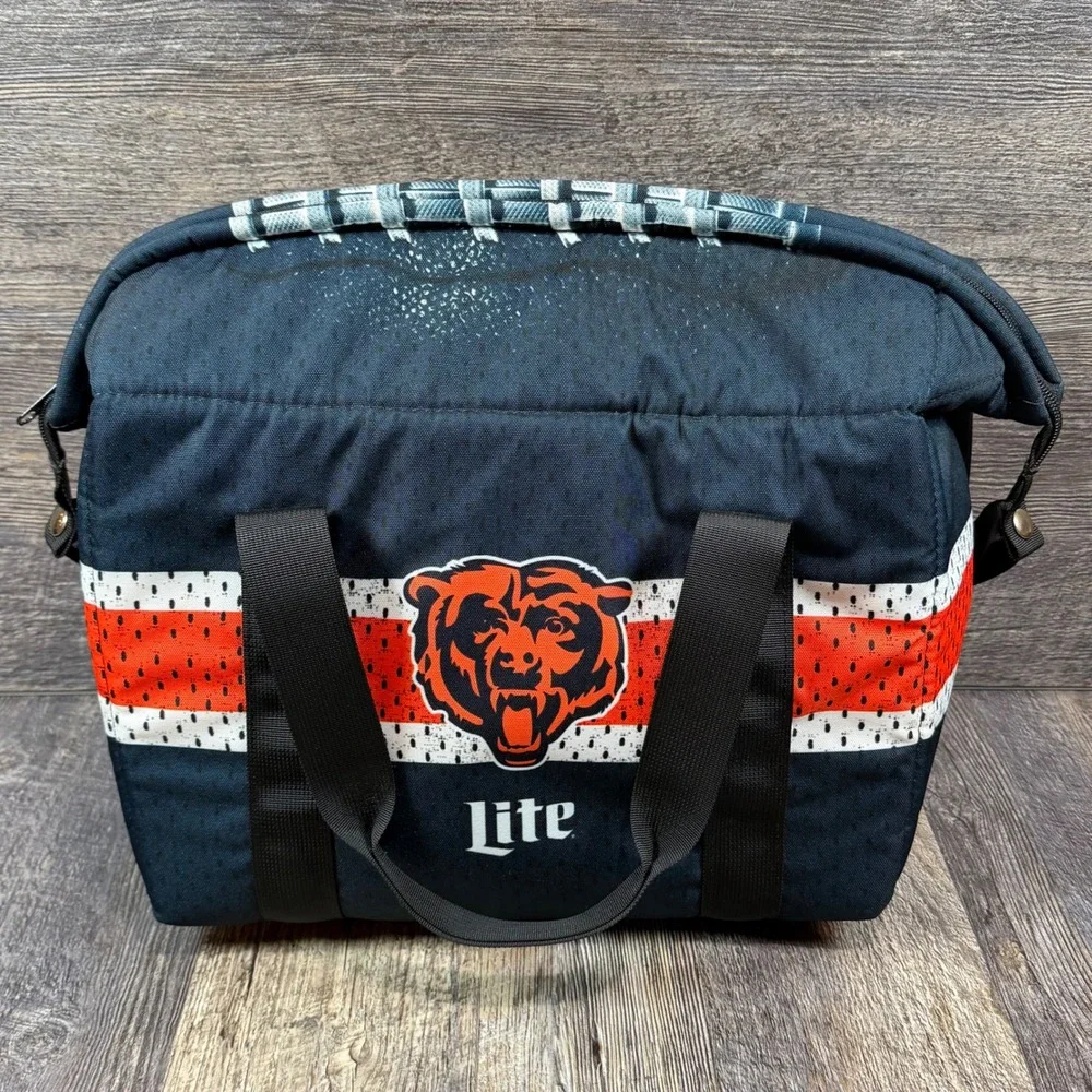Chicago Bears Miller Lite Soft Sided Insulated Cooler Bag Navy Blue NFL Football